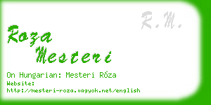 roza mesteri business card